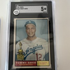 Topps 1961 Topps Tommy Davis Rookie Los Angeles Dodgers #168 Baseball Card picture