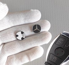 2PCS Fit For Mercedes Benz key FOB Replacement Emblem Stickers - 13mm picture