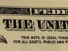 2021 Crisp $1 Dollar Bill Heavy Inking On Front, Blurry & Bleed Through On Back picture