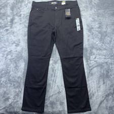 Lee Flex Motion Jeans Womens 18 Black Mid Rise Straight Leg Stretch 37x29.5 picture