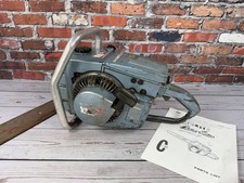 Vintage Homelite C-5 Chain Saw Chainsaw w/ Bar & Parts List - Untested For picture