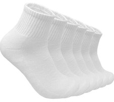 Wholesale Bulk Lots Men Plain Ankle Quarter Low Cut Cotton Socks Size 9-11 10-13 picture