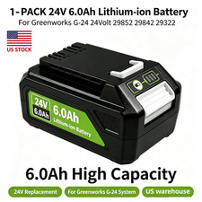 6.0Ah Battery For Greenworks 24V 23002 Drill 24012 Impact Driver 26012 Sander US picture