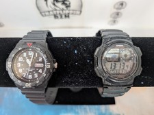 Casio AE-1000W & Casio MRW-200H-1BV Both Working New Batteries. Silicone Strap picture