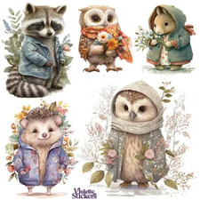 Violette Stickers Cozy Winter Animal Sticker Sheet Cute Animals Holiday Crafts picture