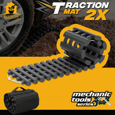 2 Pack Portable Traction Mat Snow Emergency Vehicle Truck Tires Recovery Tracks picture