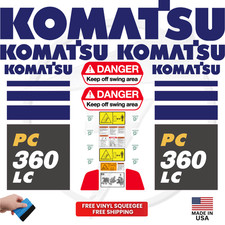 Fits Komatsu PC360LC Decal Kit Excavator Stickers -  - 3M Vinyl picture