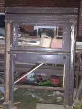 Matching Pair of Oak Fireplace Mantles Antique BELL FLOWER 7'x 5' wide Offers? picture