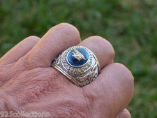 12x10mm US Military Navy Seals Rhodium Plated Men Ring Size 7, 8, 9, 14 &15 only picture