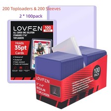 200ct 3x4 Toploaders & 200x Sleeves For Standard 35pt Trading Cards (2* 100pack) picture