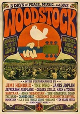 1969 WOODSTOCK CONCERT POSTER WALL ART PRINT BETHEL NEW YORK SIZE11X17INCHES picture