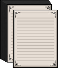 Vintage Lined Paper - 50 Sheets Stationary Paper for Writing Letters, 100gsm, St picture