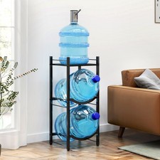 5 Gallon Water Jug Holder 2 Tier Water Bottle Organizer Stand with Top Shelf picture