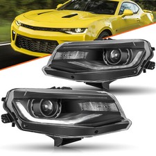 For 2016-2022 Chevy Camaro Headlight HID/Xenon LED DRL Projector Headlamp Pair picture