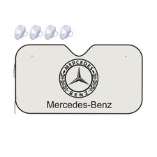 Mercedes-Benz Windshield Sunshade Visor Protector Keep Vehicle Cool Size M White picture