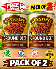 Keystone All Natural Ground Beef 28oz Can – 2 Pack Fully Cooked Premium Meat picture