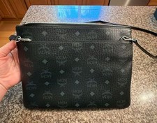 MCM Visetos Original Black Medium Crossbody Pouch picture