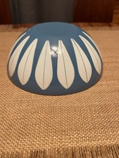 Vintage CATHRINE HOLM Norway 5 1/2” 5.5” Blue and White Enamel Lotus Bowl MCM picture