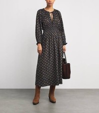 Dôen Delfina Delphinium Floral Printed Women's Cotton Long Maxi Gown Dress XXS picture