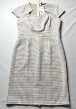 NWT Grace Karin Womens Ivory Business Office Tweed Cap Sleeve Pencil Dress Sz L picture
