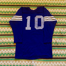 VTG 60s Rayon Durene Jersey Size Medium Made in USA Purple White Yellow picture