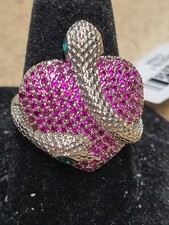 Red Lab Created Ruby Rhodium Plated Ring 1.18ctw Sz 7 picture