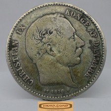 1876-CS Denmark Silver 1 Krone - #C51313NQ picture
