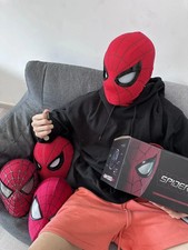 Spider-Man Cosplay Mask with Moving Eyes Remote Control LED Animated Mask picture