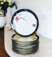 12 Mikasa COSMO CAE02 Flowers Bone China 6 5/8” Bread & Butter Plates MINT picture