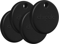 4 PACK Chipolo POP Tracker Tag, Apple Compatible, Loud Bluetooth Tracker, Black picture