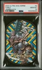 PSA 10 2023 Fleer ULTRA WOLVERINE JAMBALAYA SSP CABLE #2 POP 1 picture