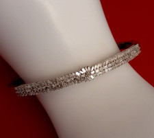 DJoy 1.50ctw Diamond Bangle Bracelet Platinum Over Sterling Silver 7.25in-8in picture