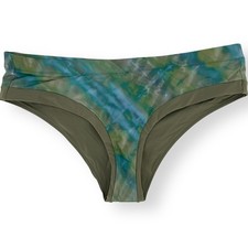 Prana Upswell Cheeky Bikini Bottoms Sz Medium Mirage Swim Bathing Suit Green picture