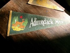 INLET NY FOURTH LAKE  AND ADIRONDACKS  NY 2  VINTAGE  PENNANTS  OLD FORGE picture