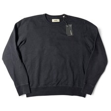 Buck Mason Vintage Sunfade Interloop Crew Sweatshirt Mens Size L Black NWT picture