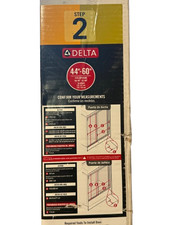 Delta Rory Semi Frameless Sliding Shower Tub Door Kit Adjustable 48