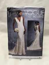 New Vogue V1032 Bridal Gown x Prom Dress Floor Length Sewing Pattern sz 12-16 picture