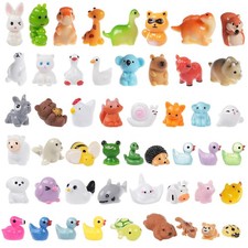 50 Pcs Mini Resin Animals Bulk, Tiny Resin Animals Figures to Hide, Small Ani picture