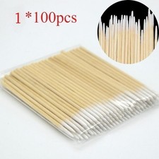 1*100PCS Cotton Swabs Pointed Swab Applicator Q-tips Wooden Sticks Applicator picture