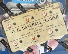 Vintage 1920s O.K. Baseball Scorer Pocket Mechanical Clicker - Detroit Barber picture