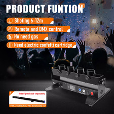4-Shot Electric Confetti Cannon Machine DMX / Remote Control Party DJ Effect picture