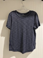 Lululemon Love Crew Short Sleeve T-Shirt Blue Gray Curved Hem Medium picture