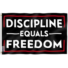 Anley 3x5 Ft Discipline Equals Freedom Flag - Dorm Gym Man Cave Flags picture