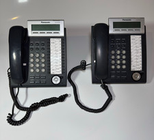 Panasonic KX-DT333-B Black Digital Display Office Phones Untested As Is Lot of 2 picture