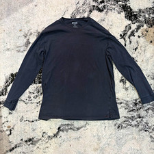 Duluth Trading Co Longtail T Shirt Mens Size M Long Sleeve Black 100% Cotton picture