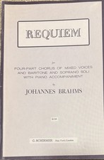 BRAHMS: Requiem - Vocal Score- English (G. Schirmer, paperback) picture