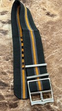 Tudor Fabric Strap Black/Orange 22mm picture