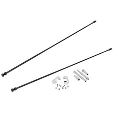Black Radiator Support Rod Kit with Brackets, fits 1932-36 Ford picture