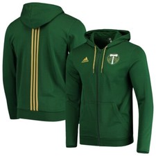 Adidas MLS Portland Timbers Travel Jacket Green/Gold   picture