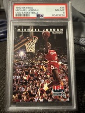 SkyBox 1992 Skybox USA Michael Jordan Rookie Chicago Bulls #38 PSA 8 SSP RARE picture